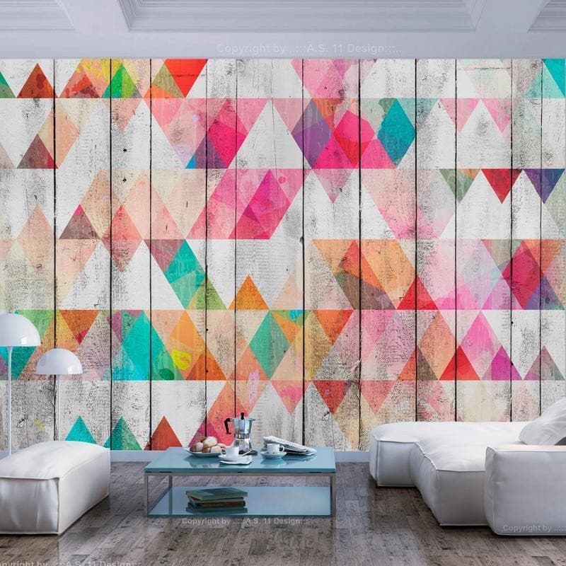 Fotomurale Rainbow Triangles in Carta da parati Collezione Casa - Trebisacce, commercioVirtuoso.it