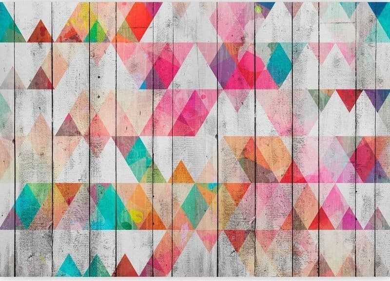 Fotomurale Rainbow Triangles in Carta da parati Collezione Casa - Trebisacce, commercioVirtuoso.it