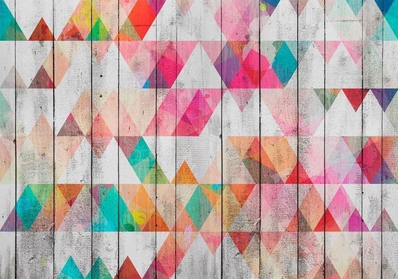 Fotomurale Rainbow Triangles in Carta da parati Collezione Casa - Trebisacce, commercioVirtuoso.it