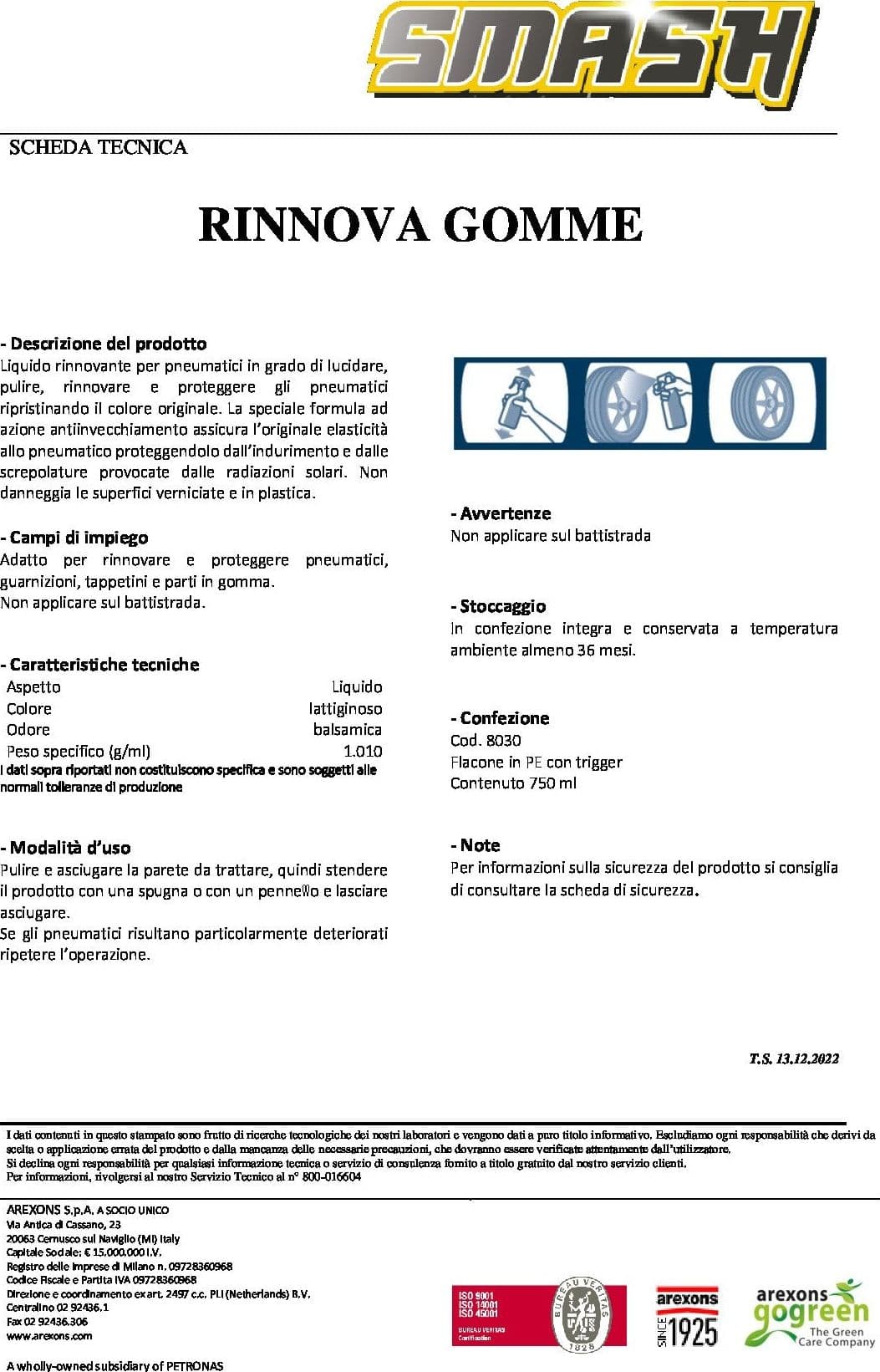 Smash 750ml rinnova gomme spray in Cura parti in plastica Aloiserw.com - Altomonte, commercioVirtuoso.it