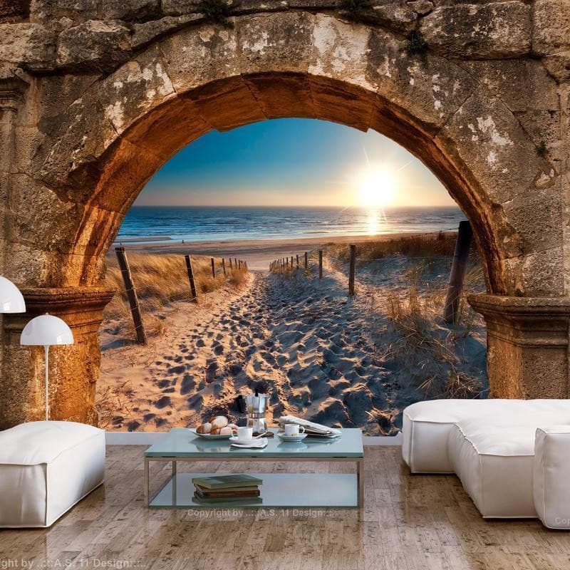 Fotomurale Arch and Beach in Carta da parati Collezione Casa - Trebisacce, commercioVirtuoso.it