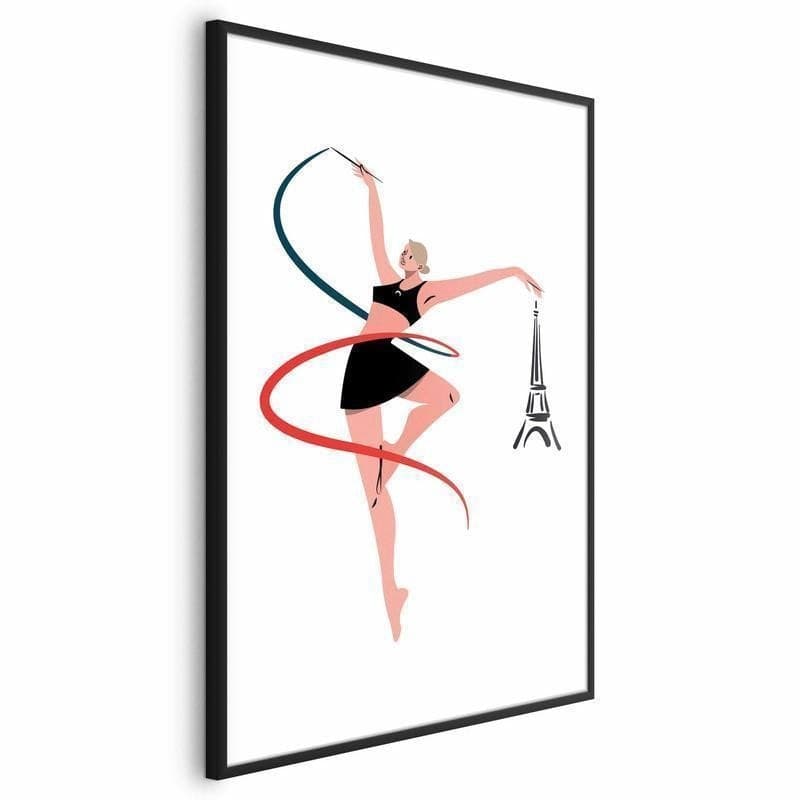 Poster - Illustration of a Woman with a Ribbon - Artistic Gymnastics in Poster e stampe Collezione Casa - Trebisacce, commercioVirtuoso.it