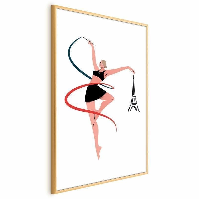 Poster - Illustration of a Woman with a Ribbon - Artistic Gymnastics in Poster e stampe Collezione Casa - Trebisacce, commercioVirtuoso.it