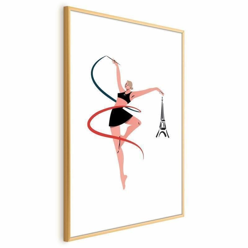 Poster - Illustration of a Woman with a Ribbon - Artistic Gymnastics in Poster e stampe Collezione Casa - Trebisacce, commercioVirtuoso.it