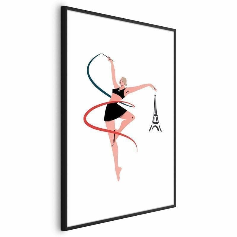 Poster - Illustration of a Woman with a Ribbon - Artistic Gymnastics in Poster e stampe Collezione Casa - Trebisacce, commercioVirtuoso.it