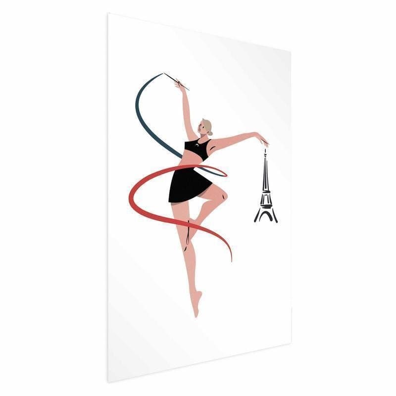 Poster - Illustration of a Woman with a Ribbon - Artistic Gymnastics in Poster e stampe Collezione Casa - Trebisacce, commercioVirtuoso.it