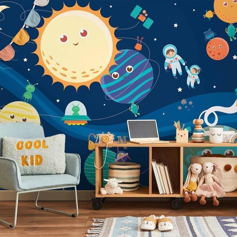 Fotomurale Happy Planets in Carta da parati Collezione Casa - Trebisacce, commercioVirtuoso.it