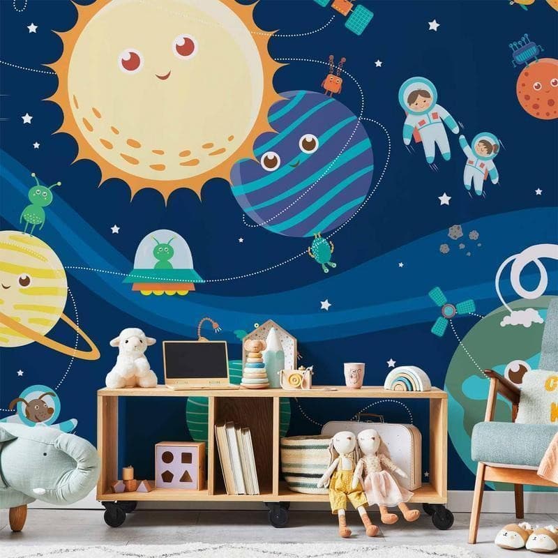 Fotomurale Happy Planets in Carta da parati Collezione Casa - Trebisacce, commercioVirtuoso.it
