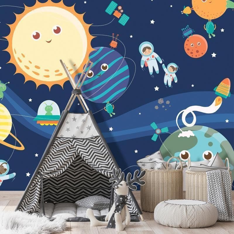 Fotomurale Happy Planets in Carta da parati Collezione Casa - Trebisacce, commercioVirtuoso.it