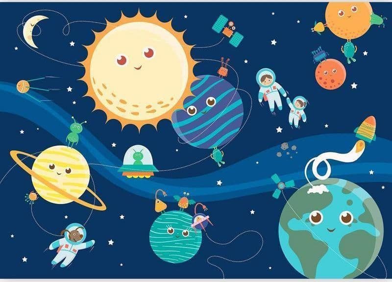 Fotomurale Happy Planets in Carta da parati Collezione Casa - Trebisacce, commercioVirtuoso.it
