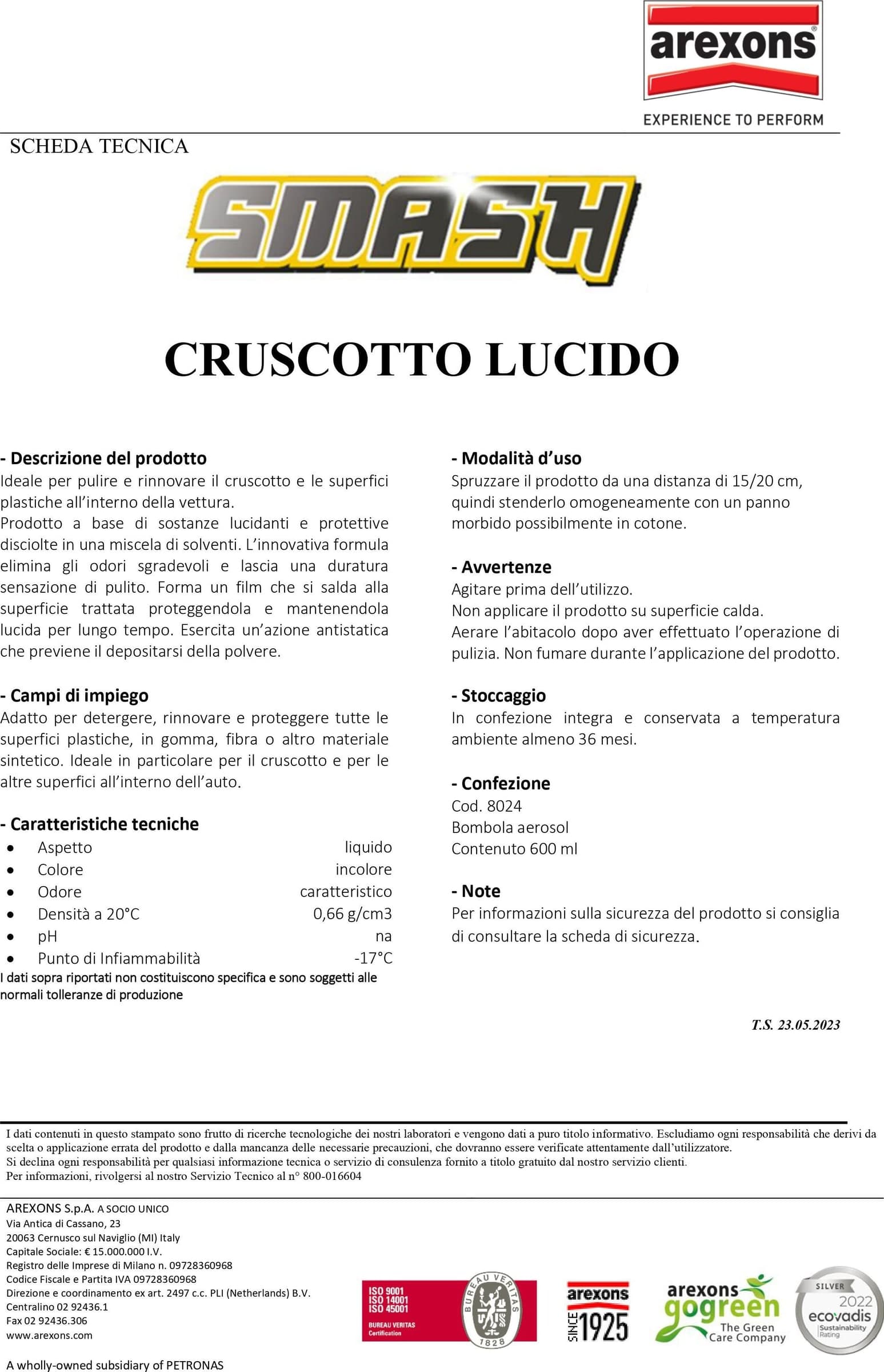 Smash 600ml pulisci cruscotto spray lucido in Cura parti in plastica Aloiserw.com - Altomonte, commercioVirtuoso.it