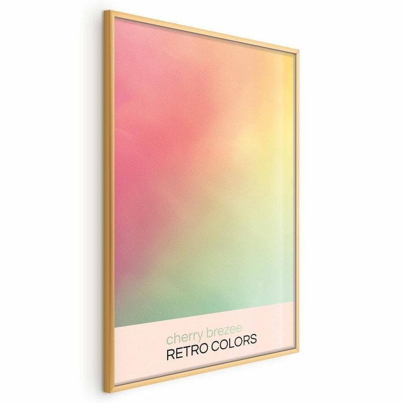 Poster - Cherry Breeze - Pastel Gradient in Soft, Retro Colors in Poster e stampe Collezione Casa - Trebisacce, commercioVirtuoso.it