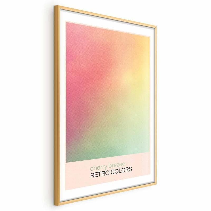 Poster - Cherry Breeze - Pastel Gradient in Soft, Retro Colors in Poster e stampe Collezione Casa - Trebisacce, commercioVirtuoso.it