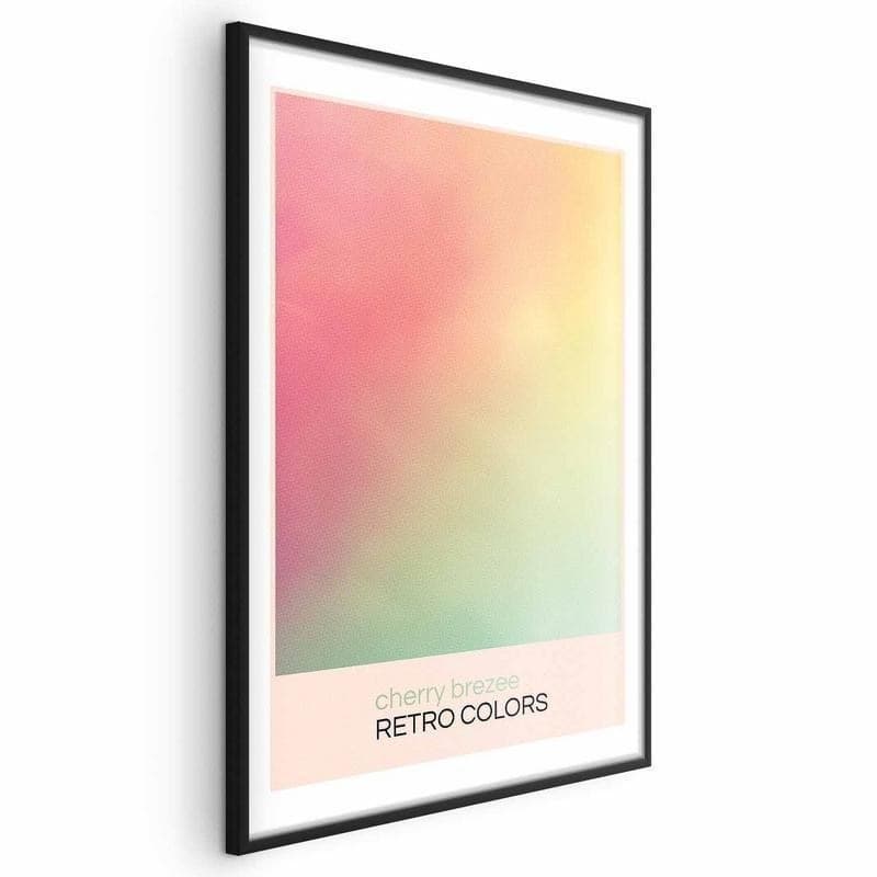 Poster - Cherry Breeze - Pastel Gradient in Soft, Retro Colors in Poster e stampe Collezione Casa - Trebisacce, commercioVirtuoso.it