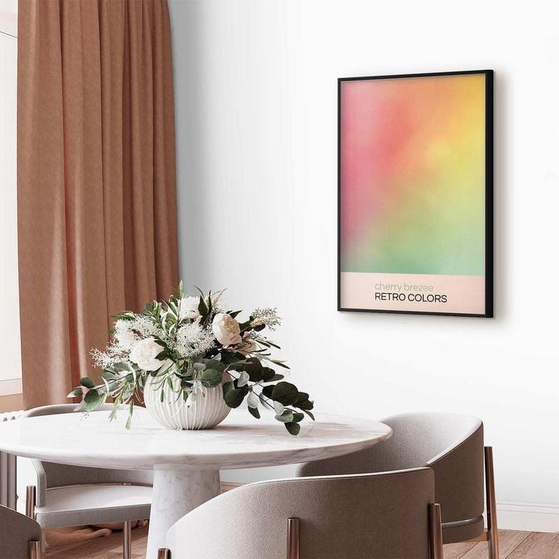 Poster - Cherry Breeze - Pastel Gradient in Soft, Retro Colors in Poster e stampe Collezione Casa - Trebisacce, commercioVirtuoso.it