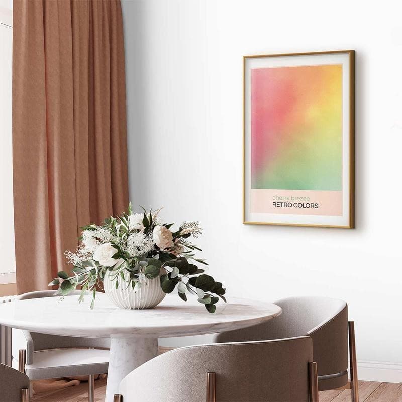 Poster - Cherry Breeze - Pastel Gradient in Soft, Retro Colors in Poster e stampe Collezione Casa - Trebisacce, commercioVirtuoso.it