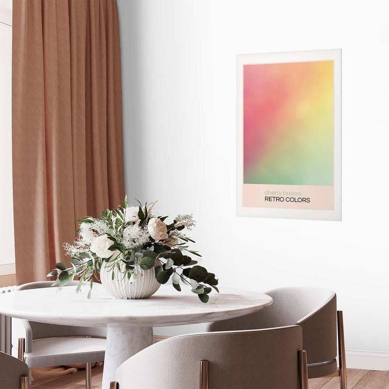 Poster - Cherry Breeze - Pastel Gradient in Soft, Retro Colors in Poster e stampe Collezione Casa - Trebisacce, commercioVirtuoso.it