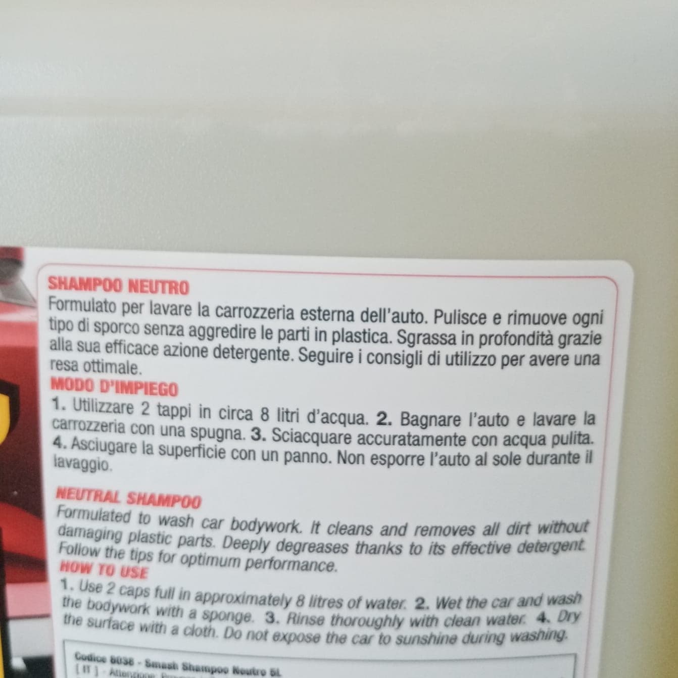 Smash 5lt shampoo detergente neutro per auto in Detergenti Aloiserw.com - Altomonte, commercioVirtuoso.it