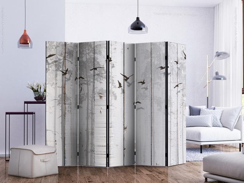 Paravento Birds on Boards II [Room Dividers] in Paraventi Collezione Casa - Trebisacce, commercioVirtuoso.it