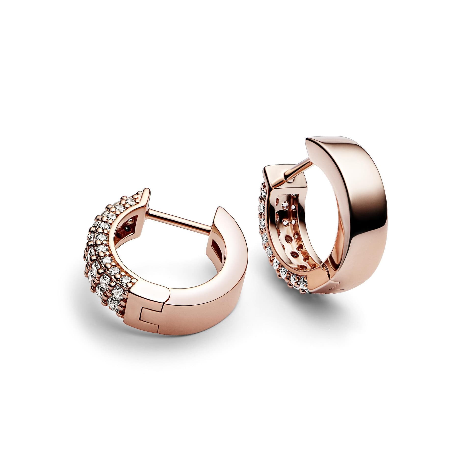 PANDORA - Orecchini Cerchi Pavè Fascia Doppia in Orecchini Alba Gioielli - Casoria, commercioVirtuoso.it