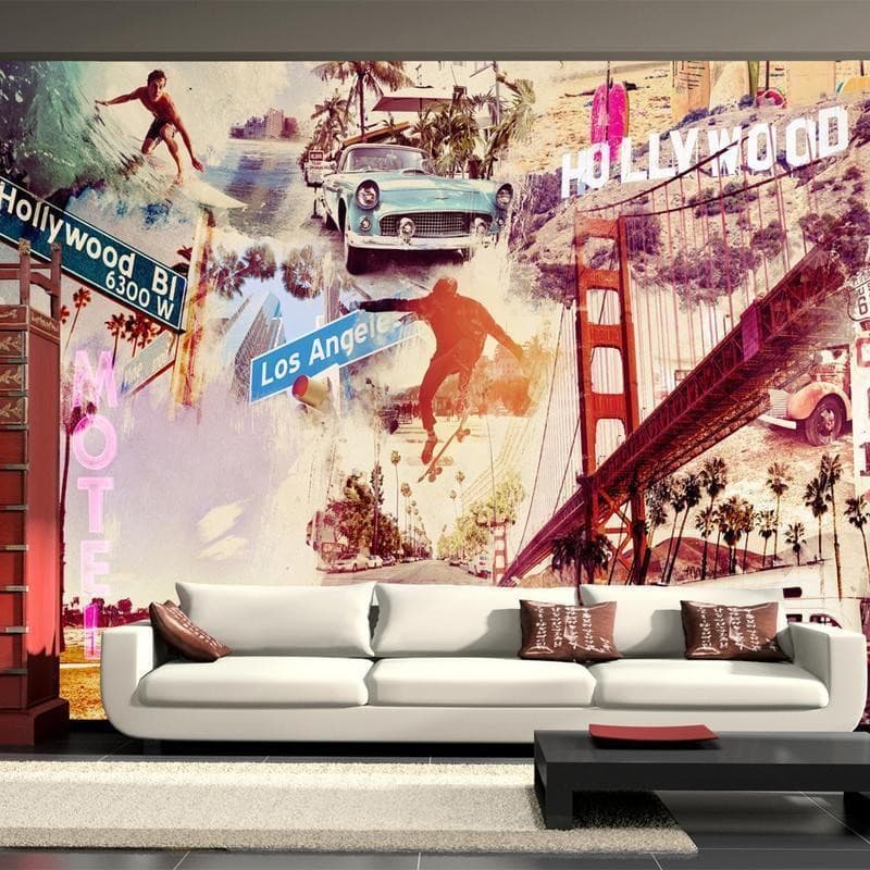 Fotomurale Hollywood, Miami, Los Angeles... in Carta da parati Collezione Casa - Trebisacce, commercioVirtuoso.it