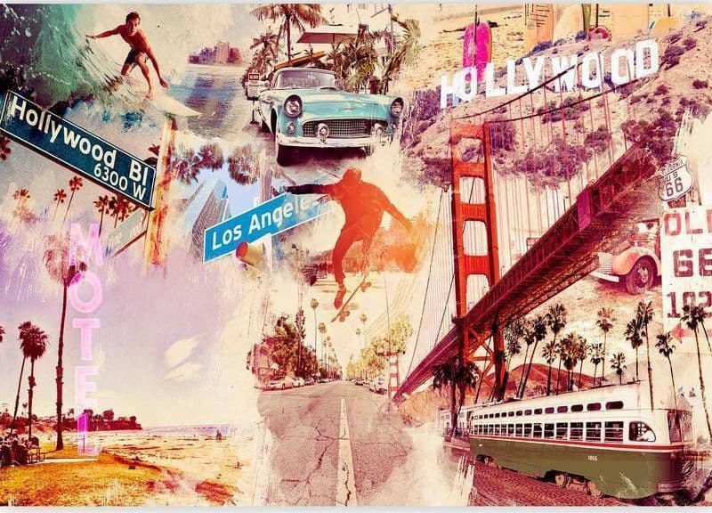 Fotomurale Hollywood, Miami, Los Angeles... in Carta da parati Collezione Casa - Trebisacce, commercioVirtuoso.it