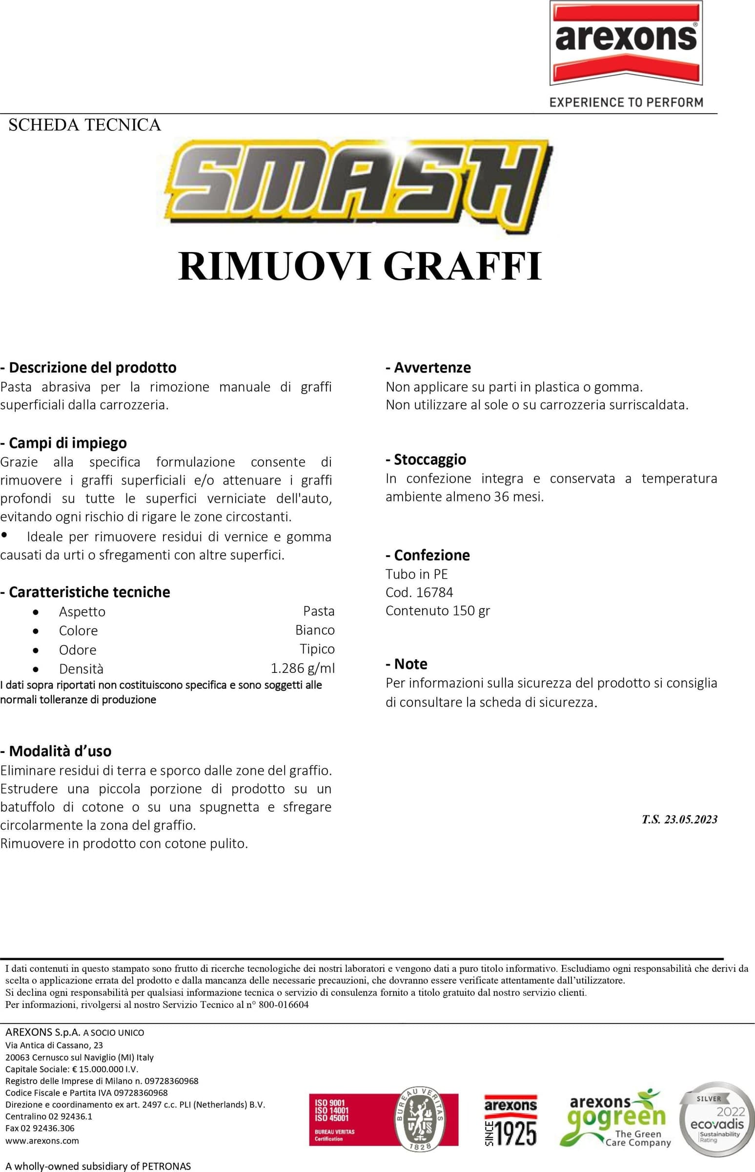 Smash 150gr rimuovi graffi per auto in Lucidanti Aloiserw.com - Altomonte, commercioVirtuoso.it