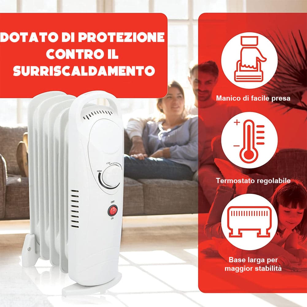 Radiatore ad Olio 5 Elementi a Basso Consumo Energetico Potenza 650 Watt in Stufe elettriche Esplodia - Napoli, commercioVirtuoso.it