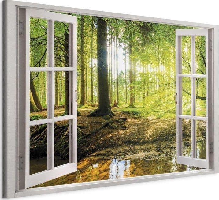 Quadro Window View on Forest in Poster e stampe Collezione Casa - Trebisacce, commercioVirtuoso.it