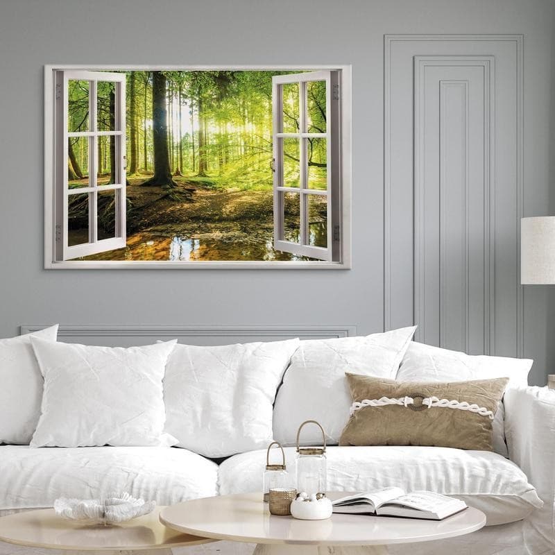 Quadro Window View on Forest in Poster e stampe Collezione Casa - Trebisacce, commercioVirtuoso.it
