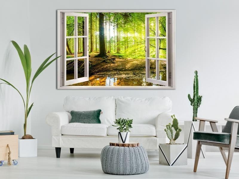 Quadro Window View on Forest in Poster e stampe Collezione Casa - Trebisacce, commercioVirtuoso.it