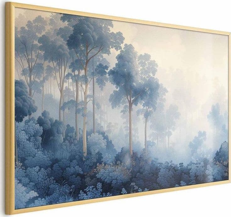 Poster - Forest in Misty Blue Shades in Poster e stampe Collezione Casa - Trebisacce, commercioVirtuoso.it