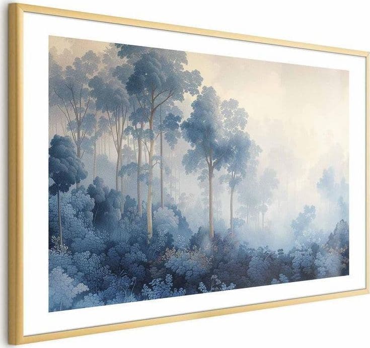 Poster - Forest in Misty Blue Shades in Poster e stampe Collezione Casa - Trebisacce, commercioVirtuoso.it