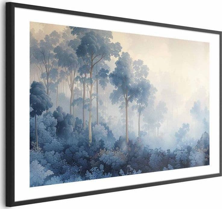 Poster - Forest in Misty Blue Shades in Poster e stampe Collezione Casa - Trebisacce, commercioVirtuoso.it