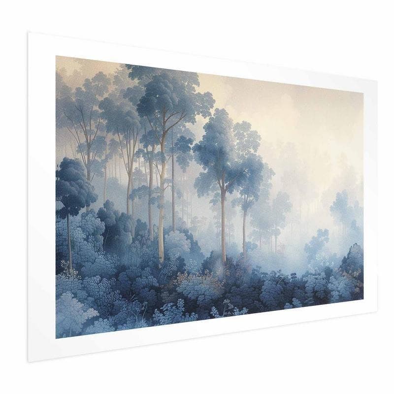 Poster - Forest in Misty Blue Shades in Poster e stampe Collezione Casa - Trebisacce, commercioVirtuoso.it