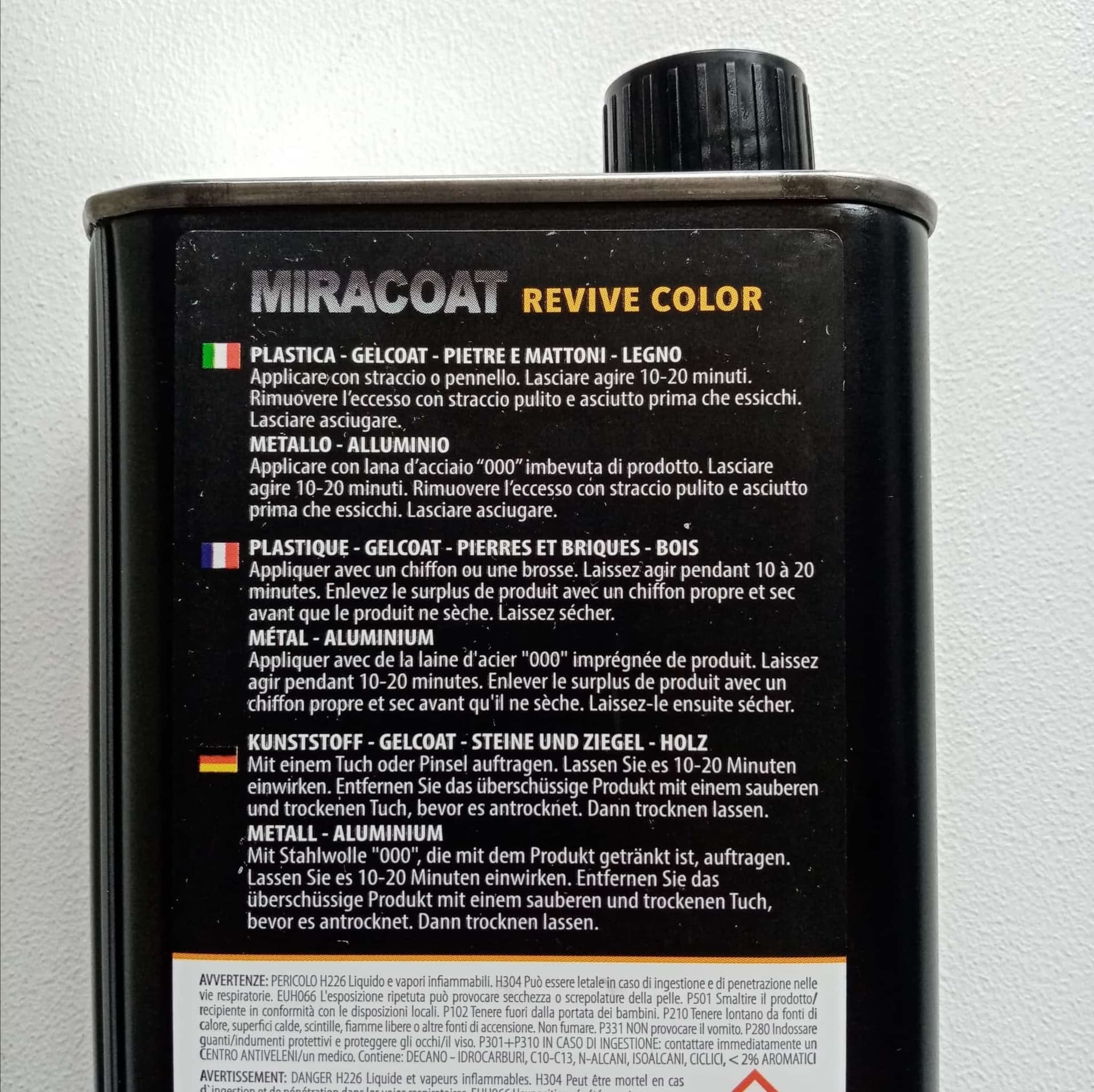 Faren 500ml Miracoat ravvivante liquido di colore su plastica metallo legno pietre in Oli Aloiserw.com - Altomonte, commercioVirtuoso.it