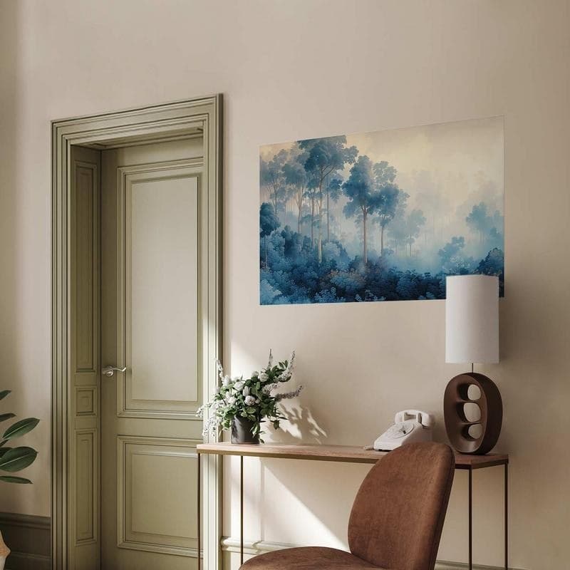 Poster - Forest in Misty Blue Shades in Poster e stampe Collezione Casa - Trebisacce, commercioVirtuoso.it