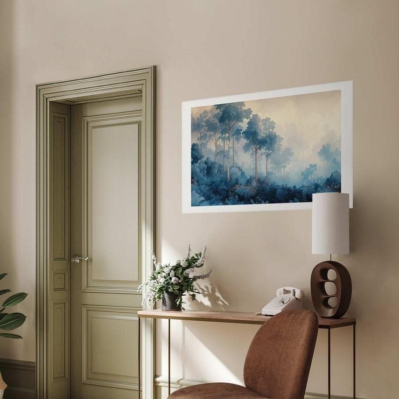 Poster - Forest in Misty Blue Shades in Poster e stampe Collezione Casa - Trebisacce, commercioVirtuoso.it