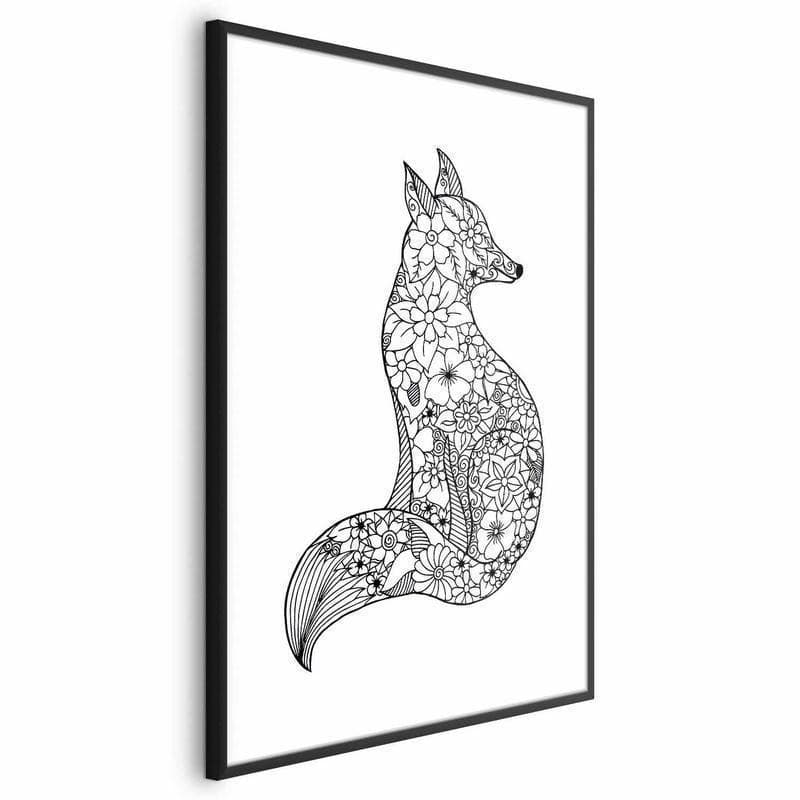 Poster - Fox in Flowers in Poster e stampe Collezione Casa - Trebisacce, commercioVirtuoso.it