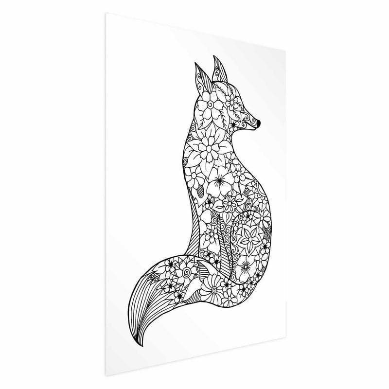 Poster - Fox in Flowers in Poster e stampe Collezione Casa - Trebisacce, commercioVirtuoso.it