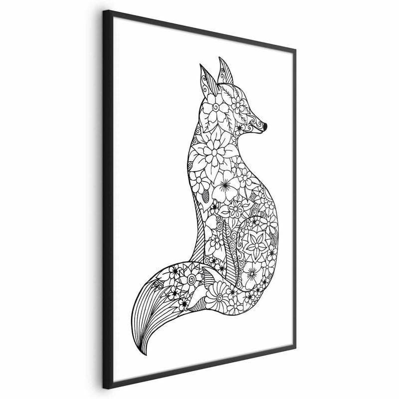 Poster - Fox in Flowers in Poster e stampe Collezione Casa - Trebisacce, commercioVirtuoso.it