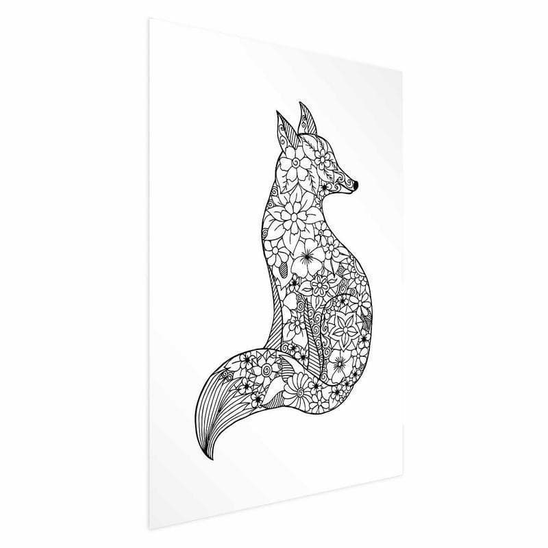 Poster - Fox in Flowers in Poster e stampe Collezione Casa - Trebisacce, commercioVirtuoso.it