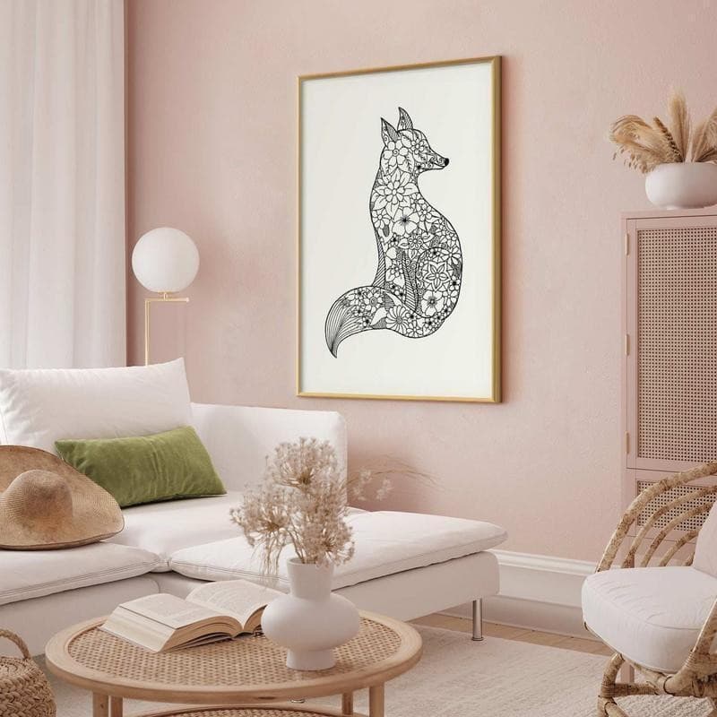 Poster - Fox in Flowers in Poster e stampe Collezione Casa - Trebisacce, commercioVirtuoso.it