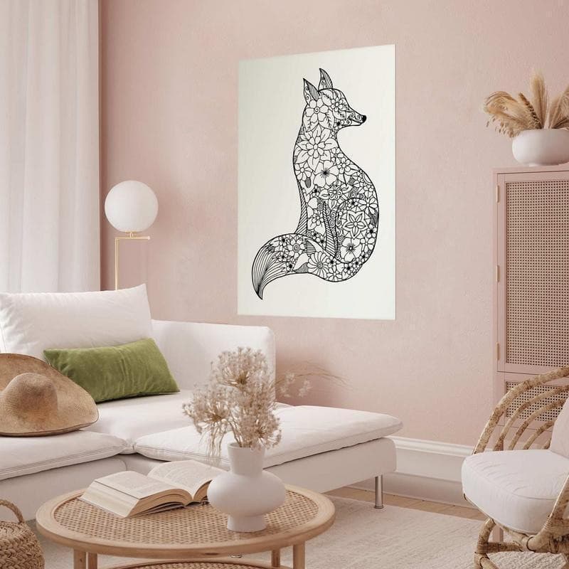 Poster - Fox in Flowers in Poster e stampe Collezione Casa - Trebisacce, commercioVirtuoso.it