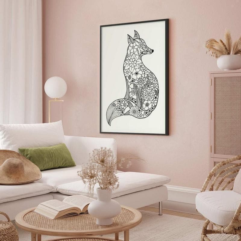 Poster - Fox in Flowers in Poster e stampe Collezione Casa - Trebisacce, commercioVirtuoso.it