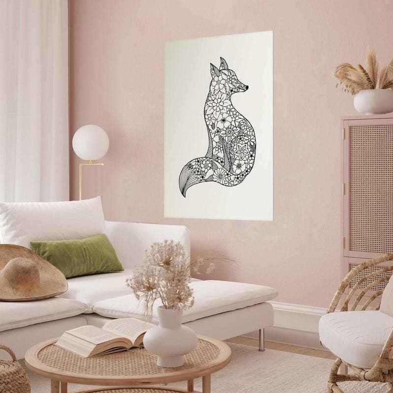 Poster - Fox in Flowers in Poster e stampe Collezione Casa - Trebisacce, commercioVirtuoso.it