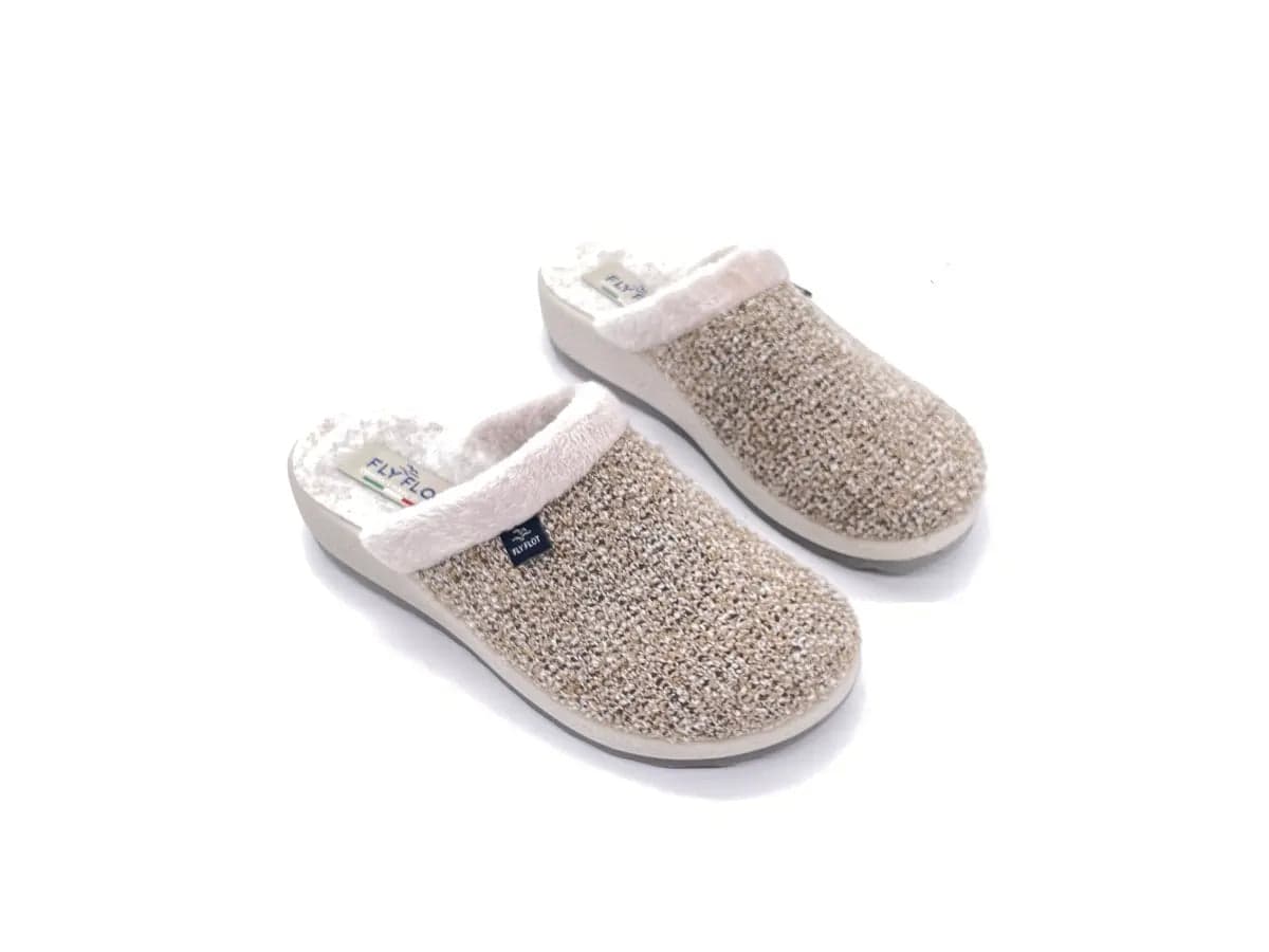 FLY FLOT Ciabatte Chiuse Donna Tolve Beige in Pantofole Calzature Durello - Agna, commercioVirtuoso.it