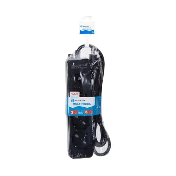 Multipresa nera da 3 posti universali con interruttore cavo da 1,5mt in Multiprese Aloiserw.com - Altomonte, commercioVirtuoso.it