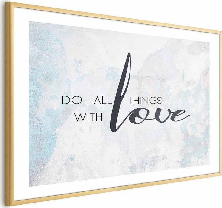 Poster - Do All Things with Love in Poster e stampe Collezione Casa - Trebisacce, commercioVirtuoso.it