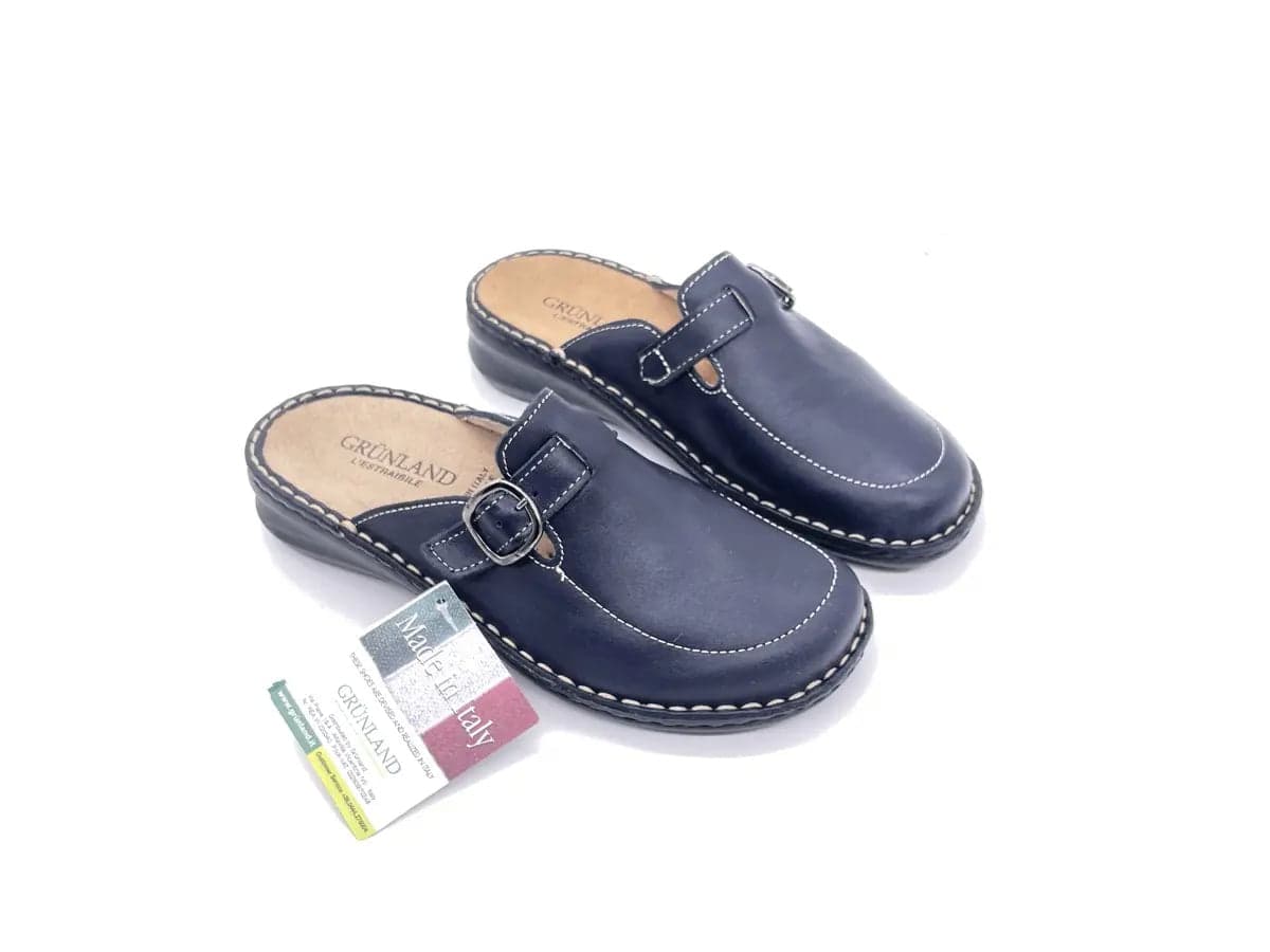 GRUNLAND Ciabatte Estraibili Chiuse Donna Dami Blu in Pantofole Calzature Durello - Agna, commercioVirtuoso.it